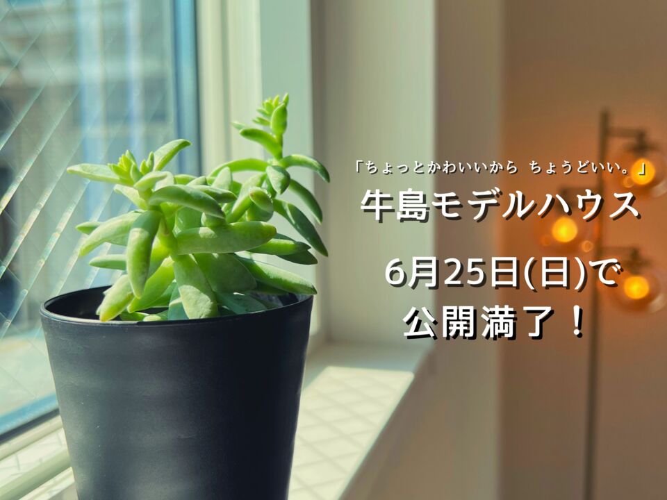 牛島モデルハウス好評公開中♪ 6月25日で公開終了！！